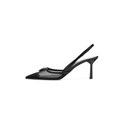 PRADA RETE NYLON MESH SLINGBACK PUMPS 1I891N PRADA RETE NYLON MESH SLINGBACK PUMPS 1I891N